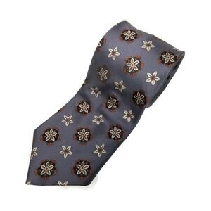 Laurant Bennet 100% Silk Lavender Cream Floral Mens Tie 61"L